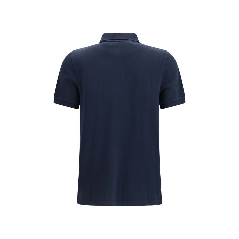 Maison Kitsuné Blue Cotton Polo Shirt