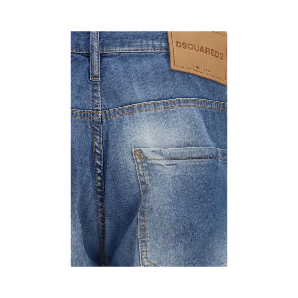 بنطلون جينز قطني أزرق من Dsquared²