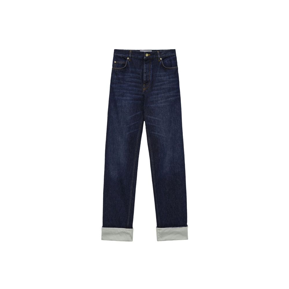 Loewe Blue Cotton Straight-Leg Jeans