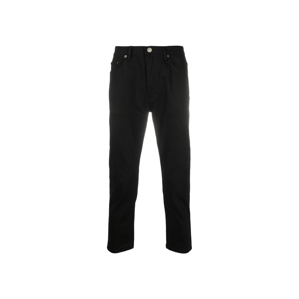 Acne Studios Black Cotton Straight-Leg Jeans