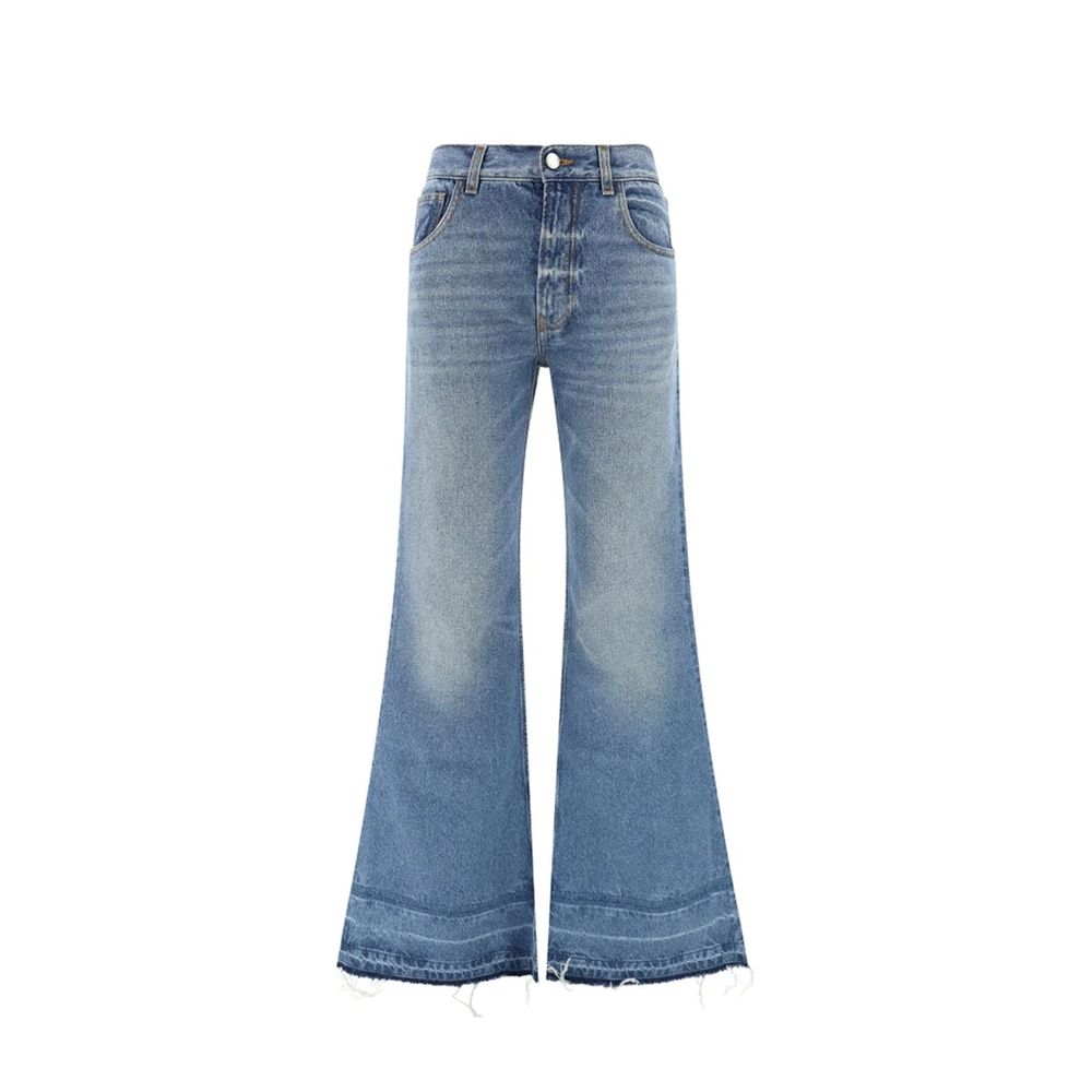 Chloé Blue Cotton Bootcut Jeans
