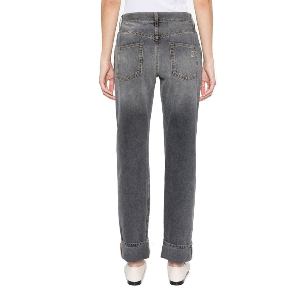 Gucci Gray Cotton Relaxed Fit Jeans