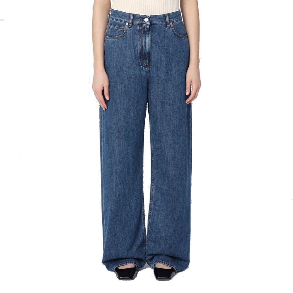 Valentino Blue Cotton Jeans Denim