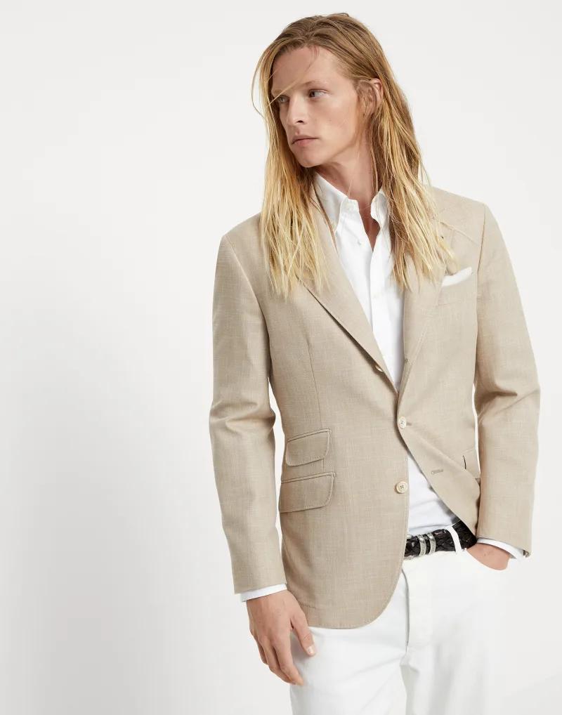 Brunello Cucinelli Bicolor Cotton Blazer