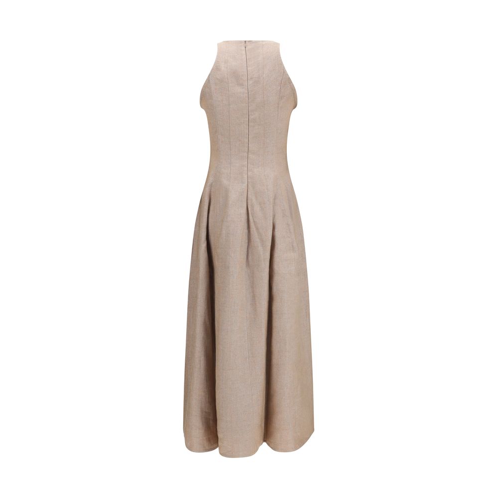 Brunello Cucinelli Beige Linen Casual Dress