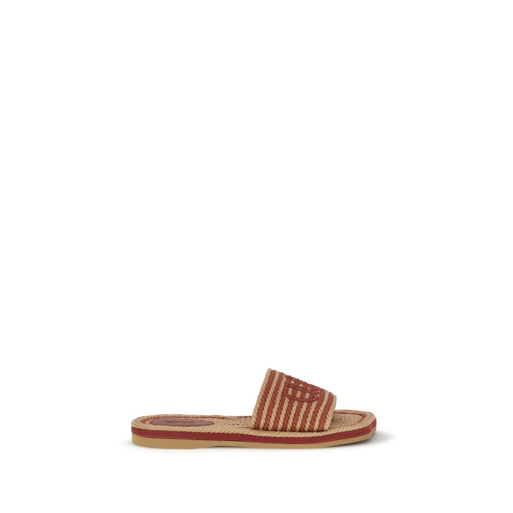 Chloé Brown Lamb Ovis Aries Aries Flat Sandals