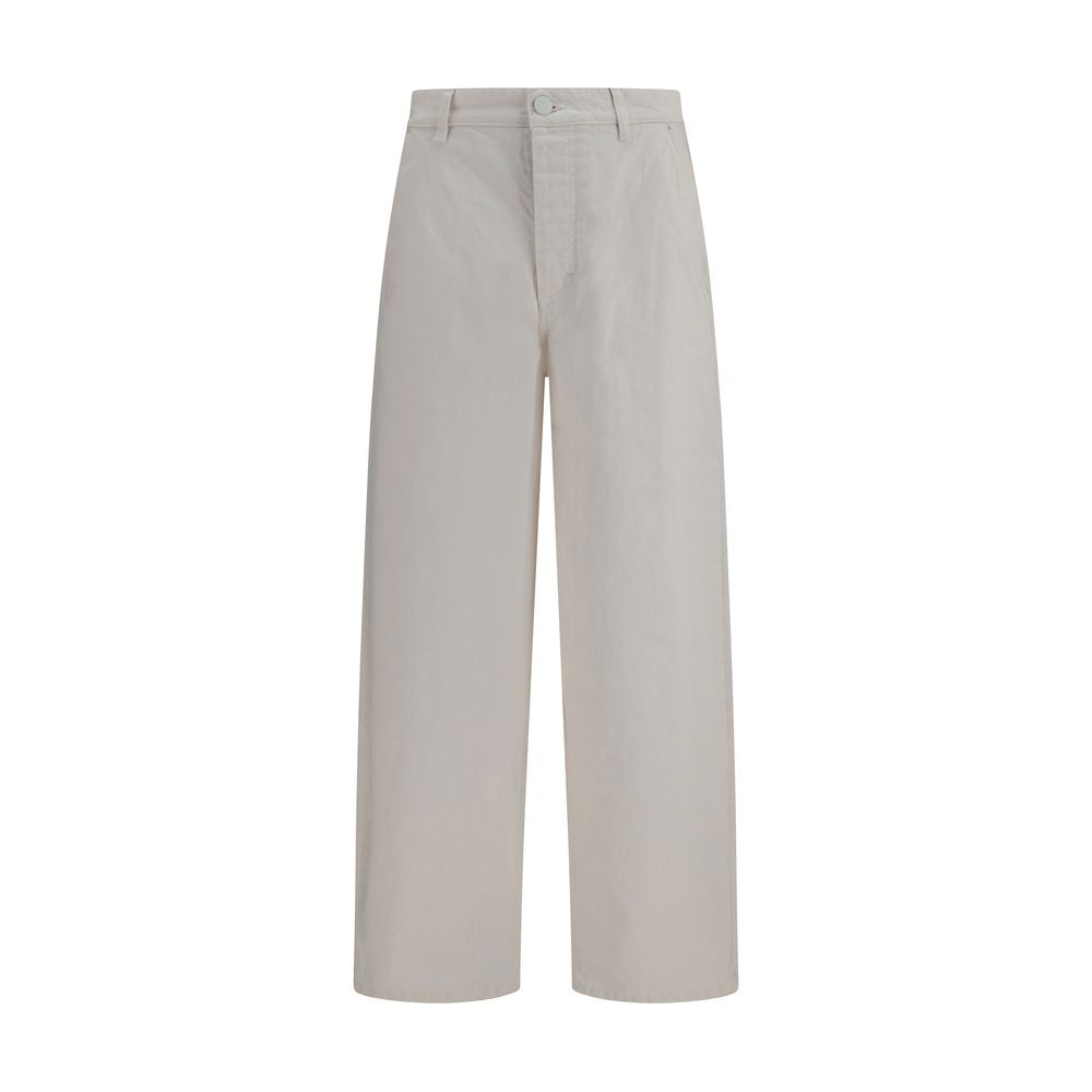 Ami Paris White Cotton Jeans Denim