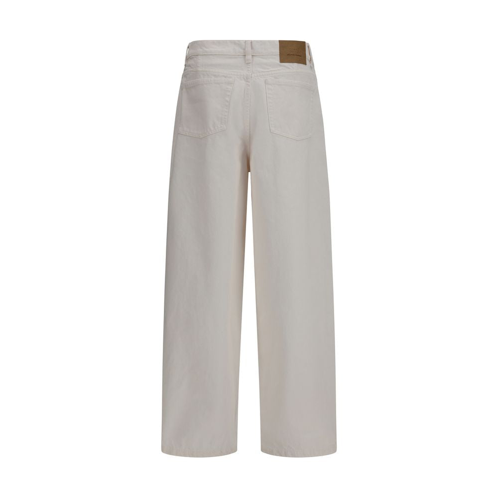 Ami Paris White Cotton Jeans Denim