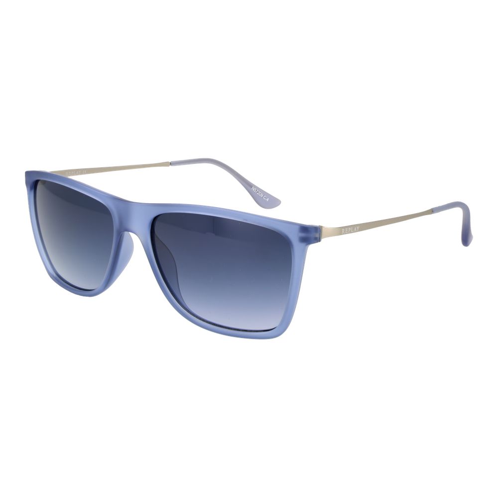 Replay Blue Stainless Steel Sunglasses