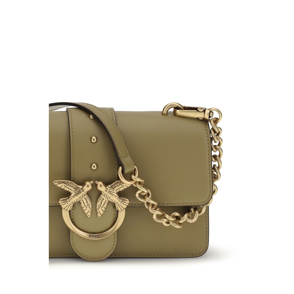 PINKO Bicolor Calf Leather Bos Taurus Shoulder Bag