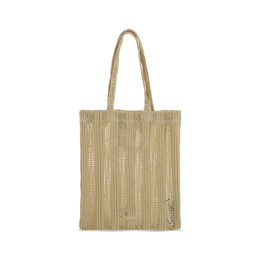 PINKO Beige Raffia Shoulder Bag
