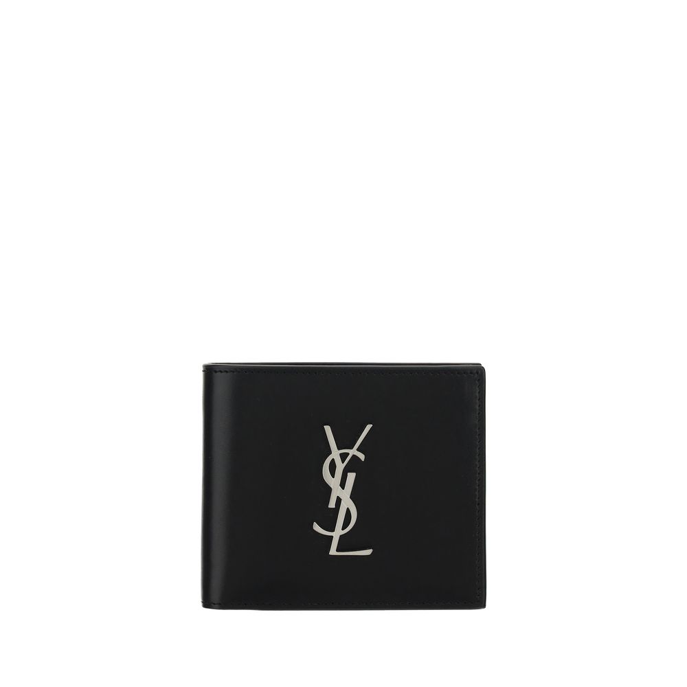 Saint Laurent Black Calf Leather Bos Taurus Wallet