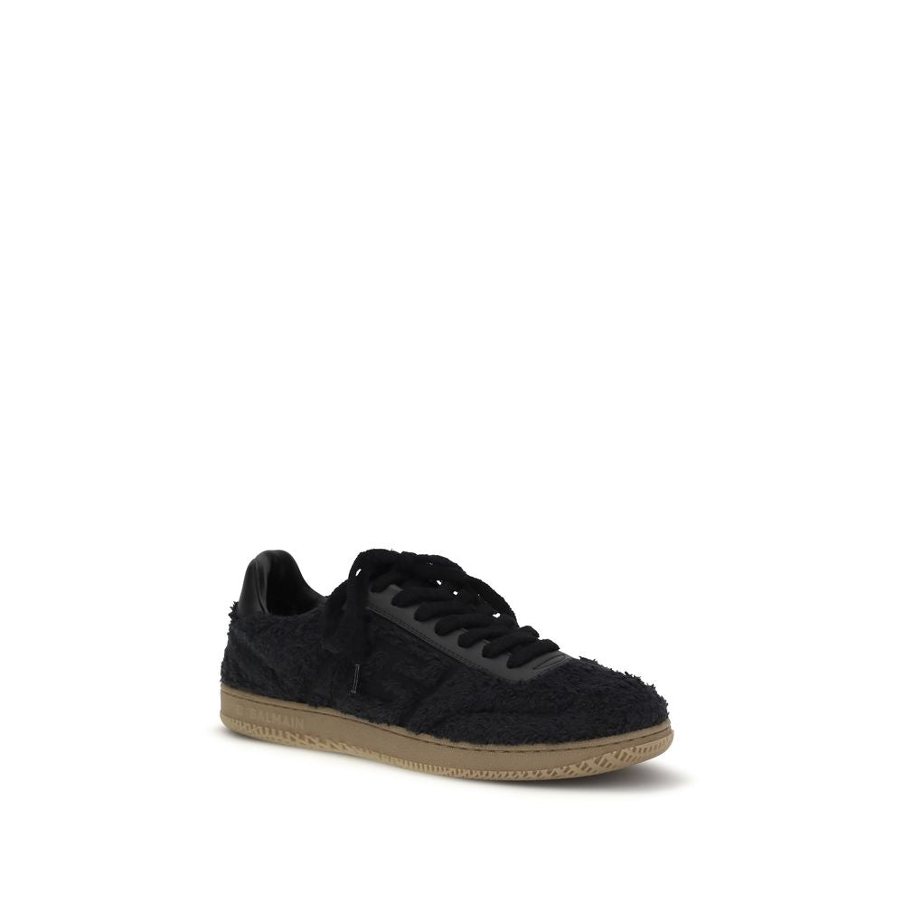 أحذية بالمان الرياضية المنخفضة من الجلد السويدي الأسود