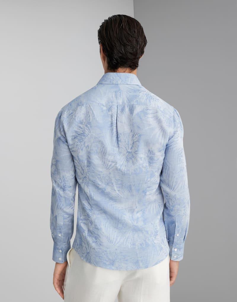 Brunello Cucinelli Blue Cotton Shirt