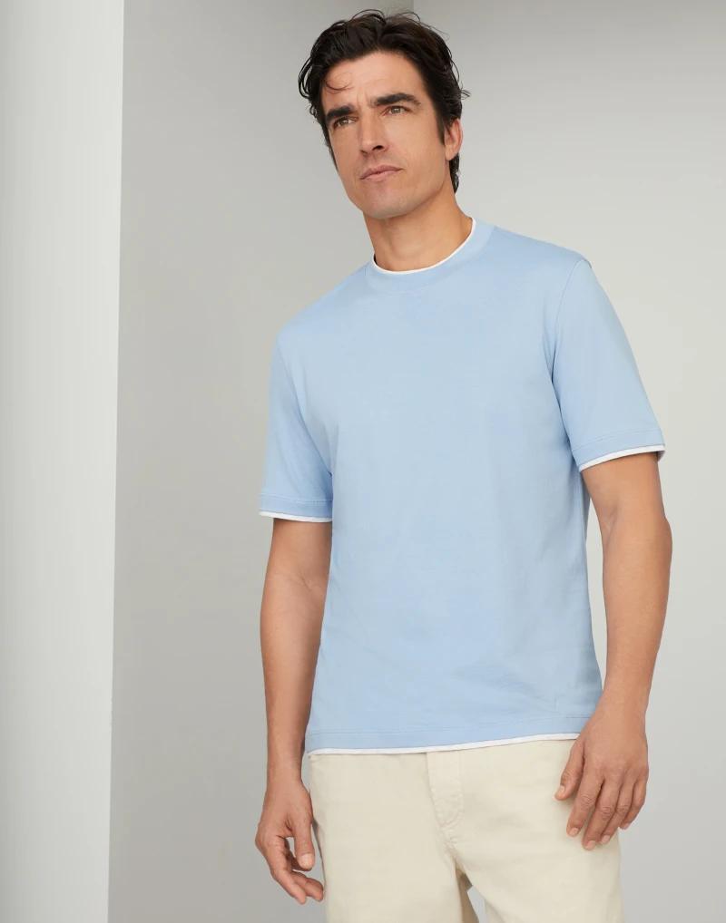Brunello Cucinelli Bicolor Cotton T-Shirt