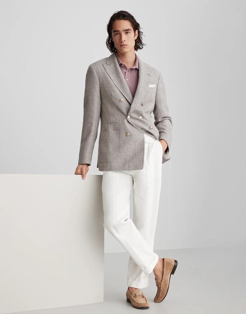 Brunello Cucinelli Bicolor Cotton Polo Shirt