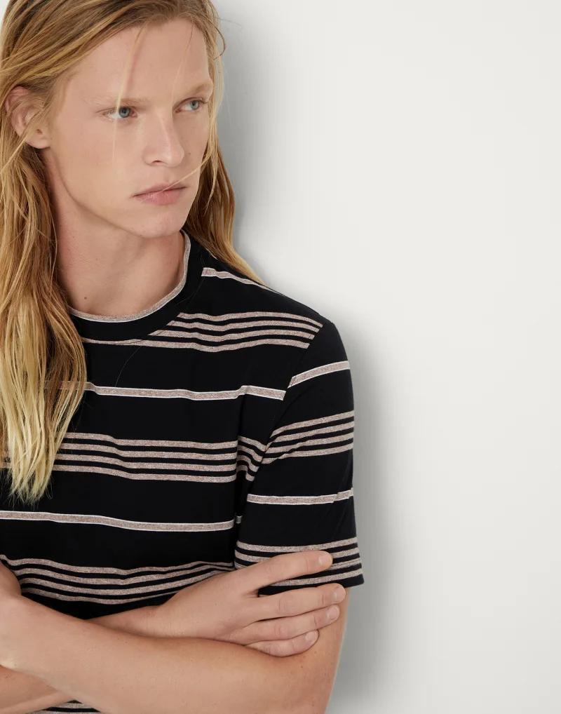 Brunello Cucinelli Bicolor Cotton T-Shirt