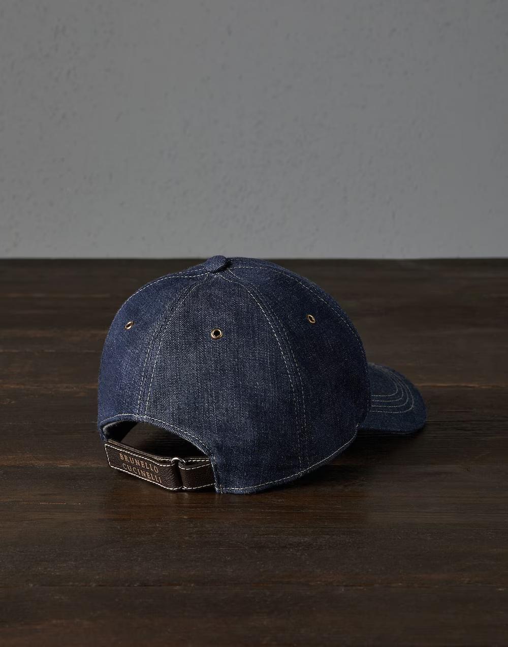 Brunello Cucinelli Blue Cotton Cap (Baseball Hat)