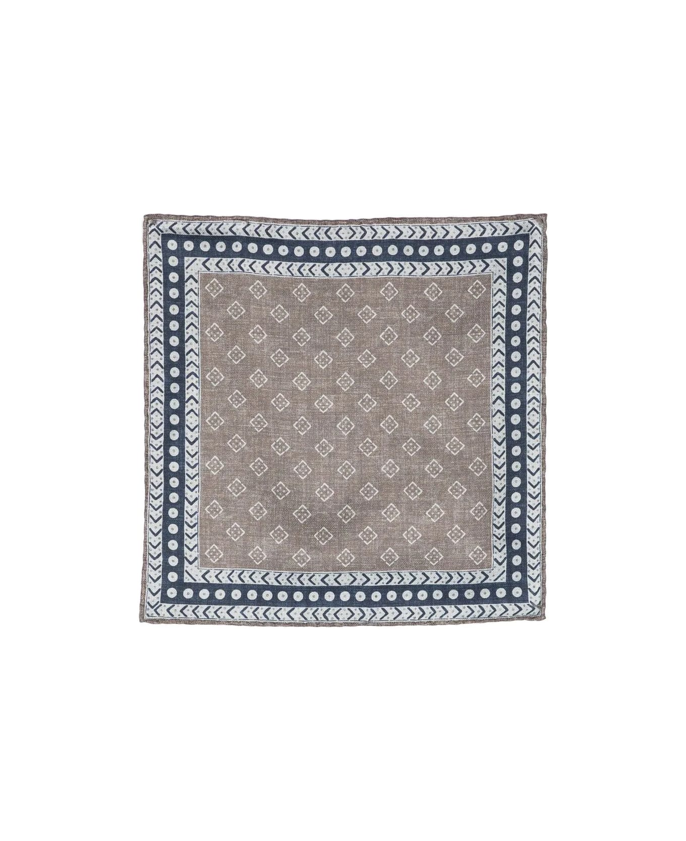 Brunello Cucinelli Multicolor Silk Pocket Square