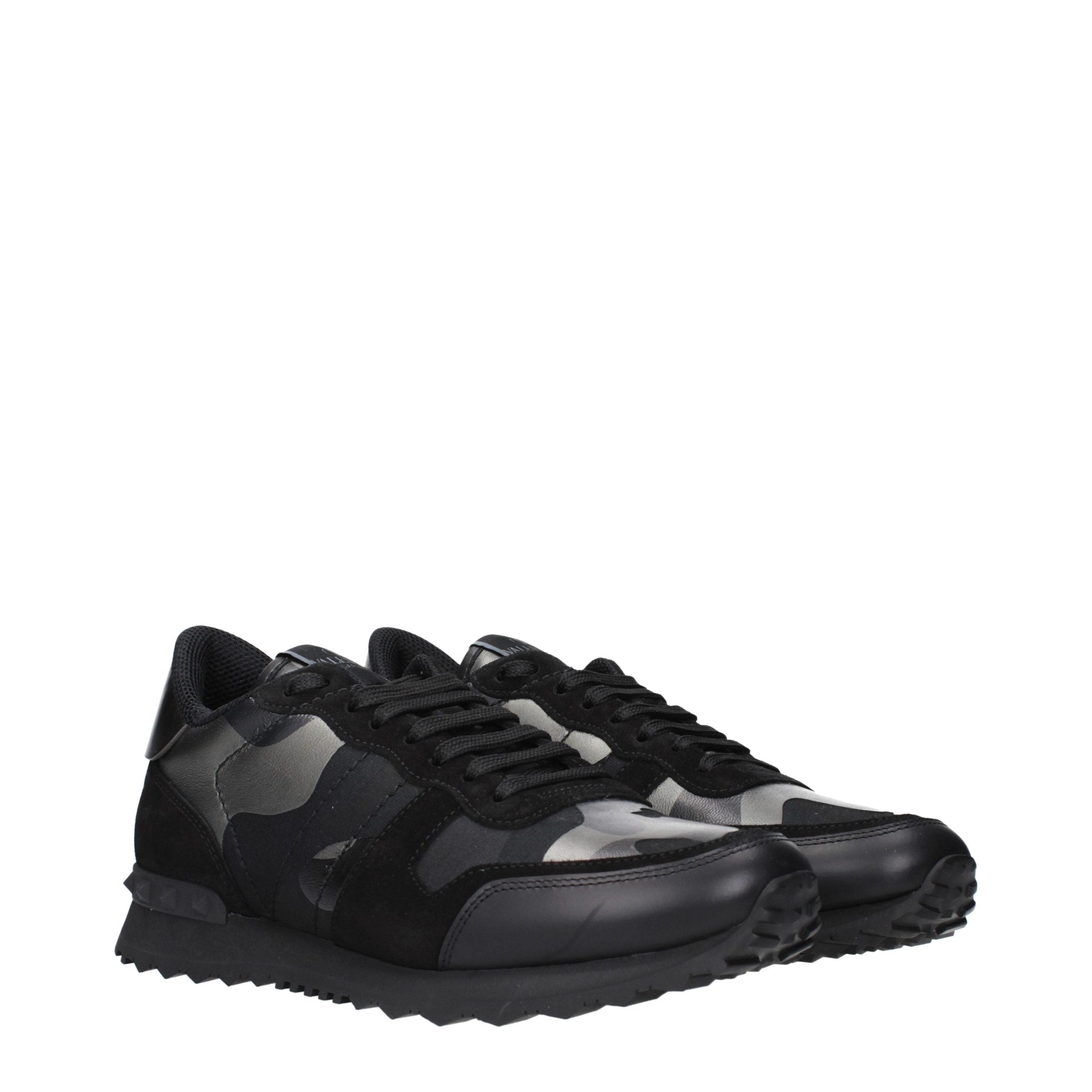 Valentino Garavani Black Leather Chunky Sneakers