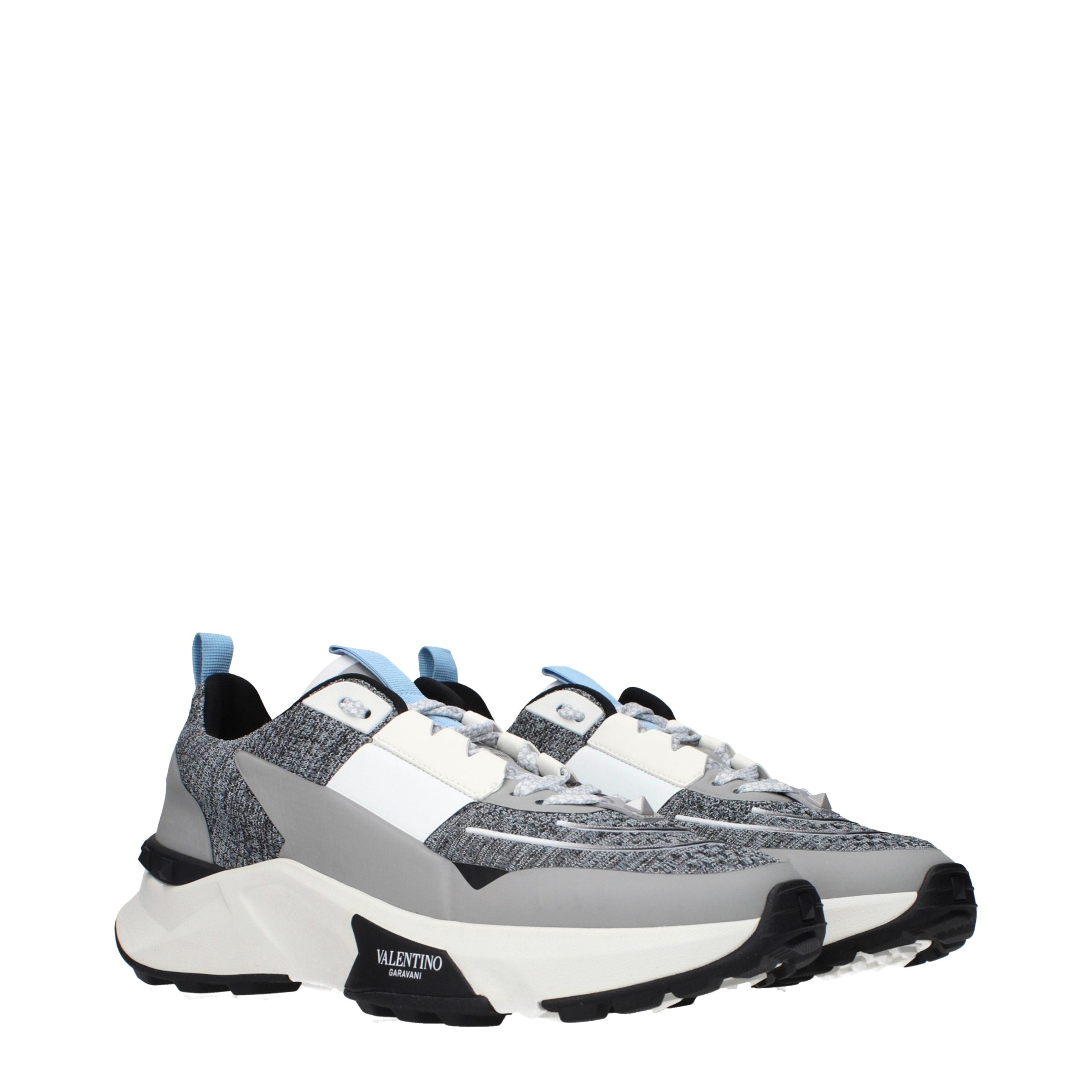 Valentino Garavani Gray Fabric Athletic Sneakers