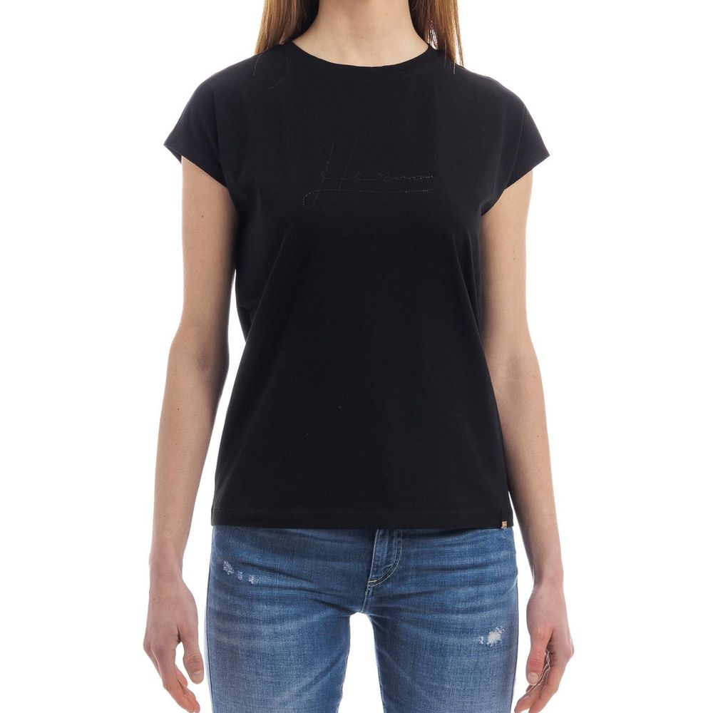 Herno Black Cotton T-Shirt