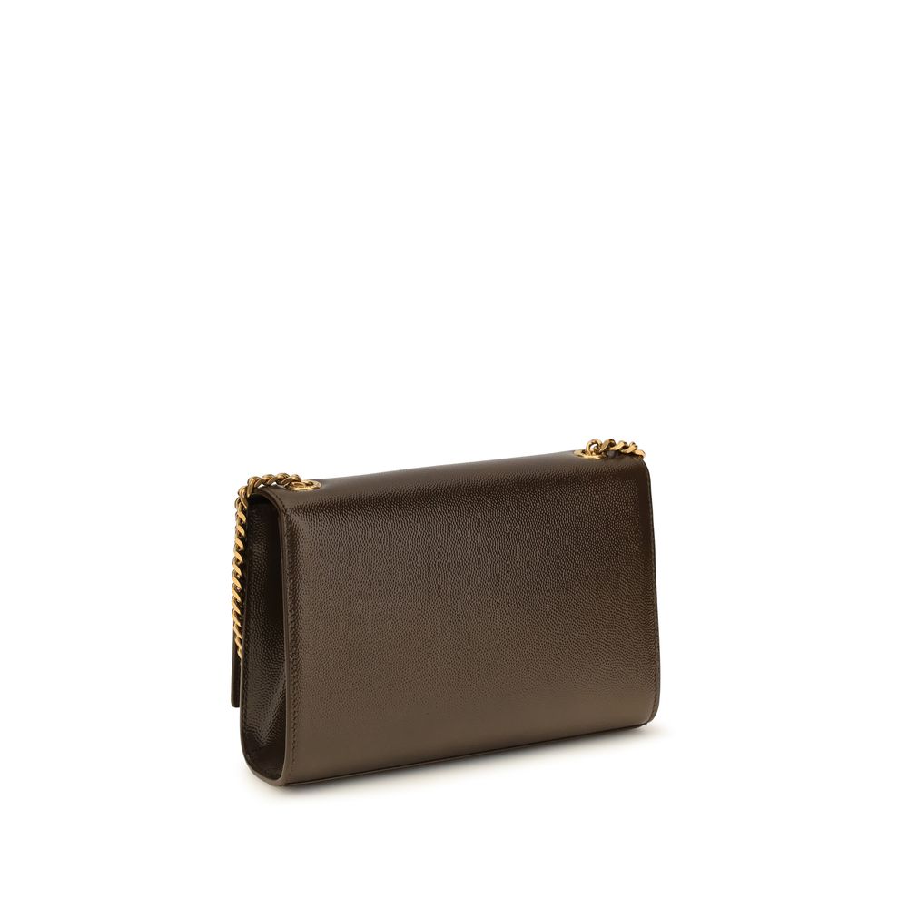 Saint Laurent Brown Calf Leather Bos Taurus Shoulder Bag