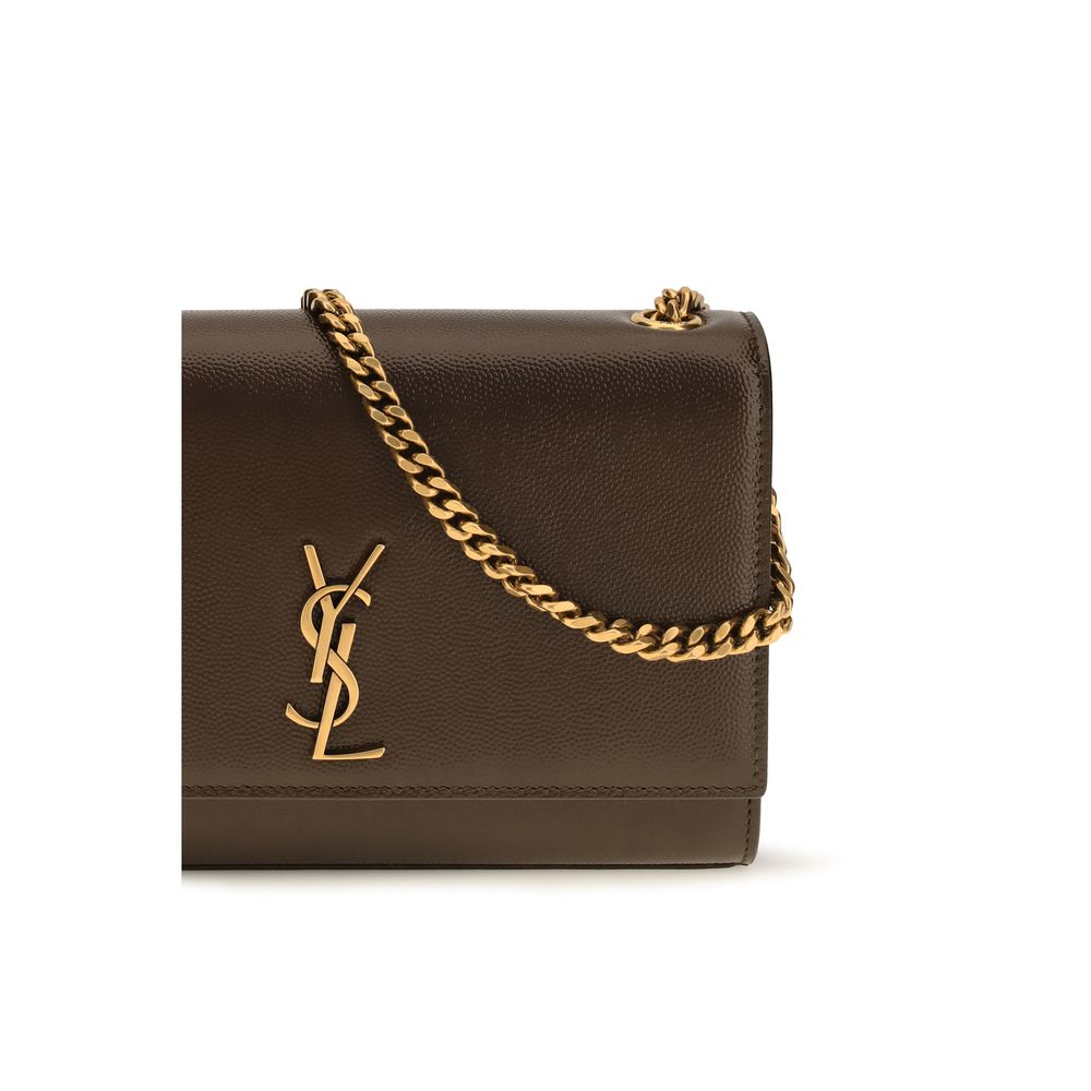 Saint Laurent Brown Calf Leather Bos Taurus Shoulder Bag