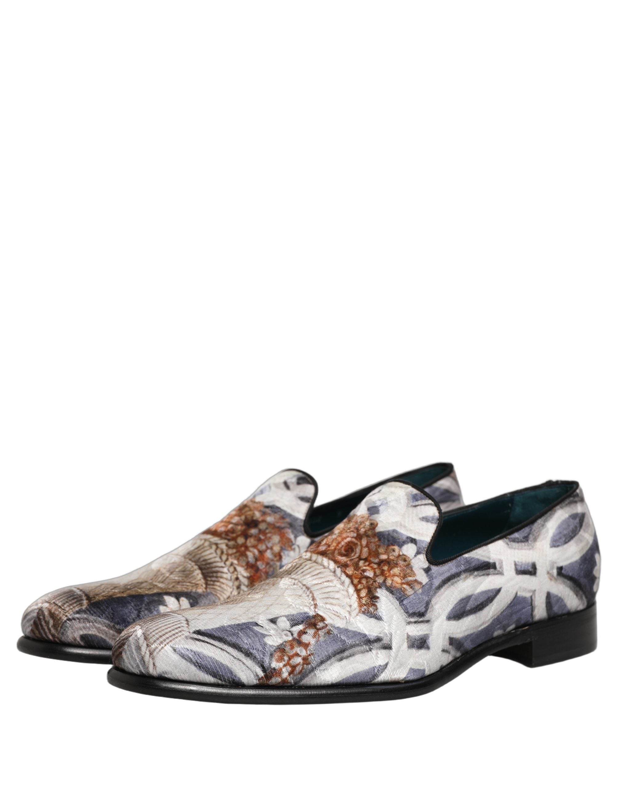 حذاء لوفر "دولتشي آند غابانا" بتطريز نسيج زهري متعدد الألوان