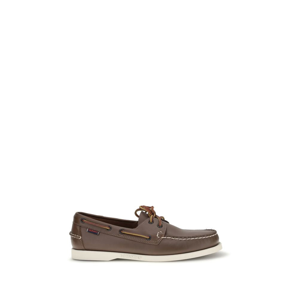 Sebago Brown Calf Leather Bos Taurus Loafers