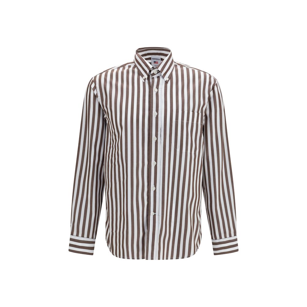 Sebago Brown Cotton Pattern Shirt