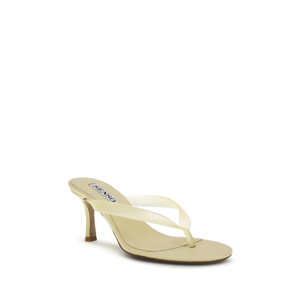 Senso Beige Rubber Stiletto Heel Sandals