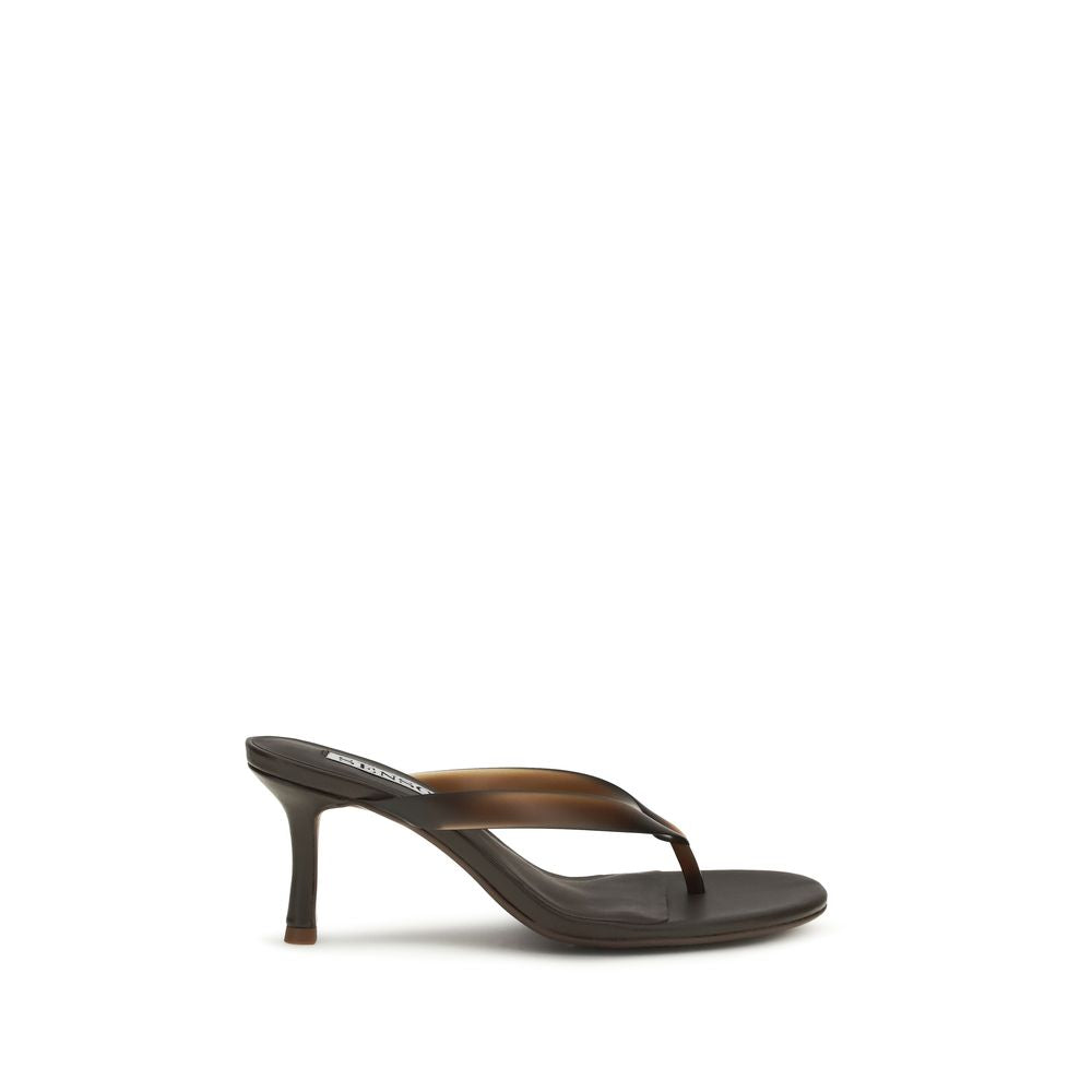 Senso Brown Rubber Stiletto Heel Sandals