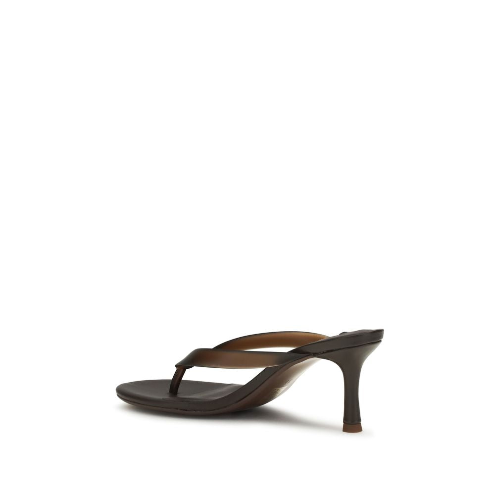 Senso Brown Rubber Stiletto Heel Sandals