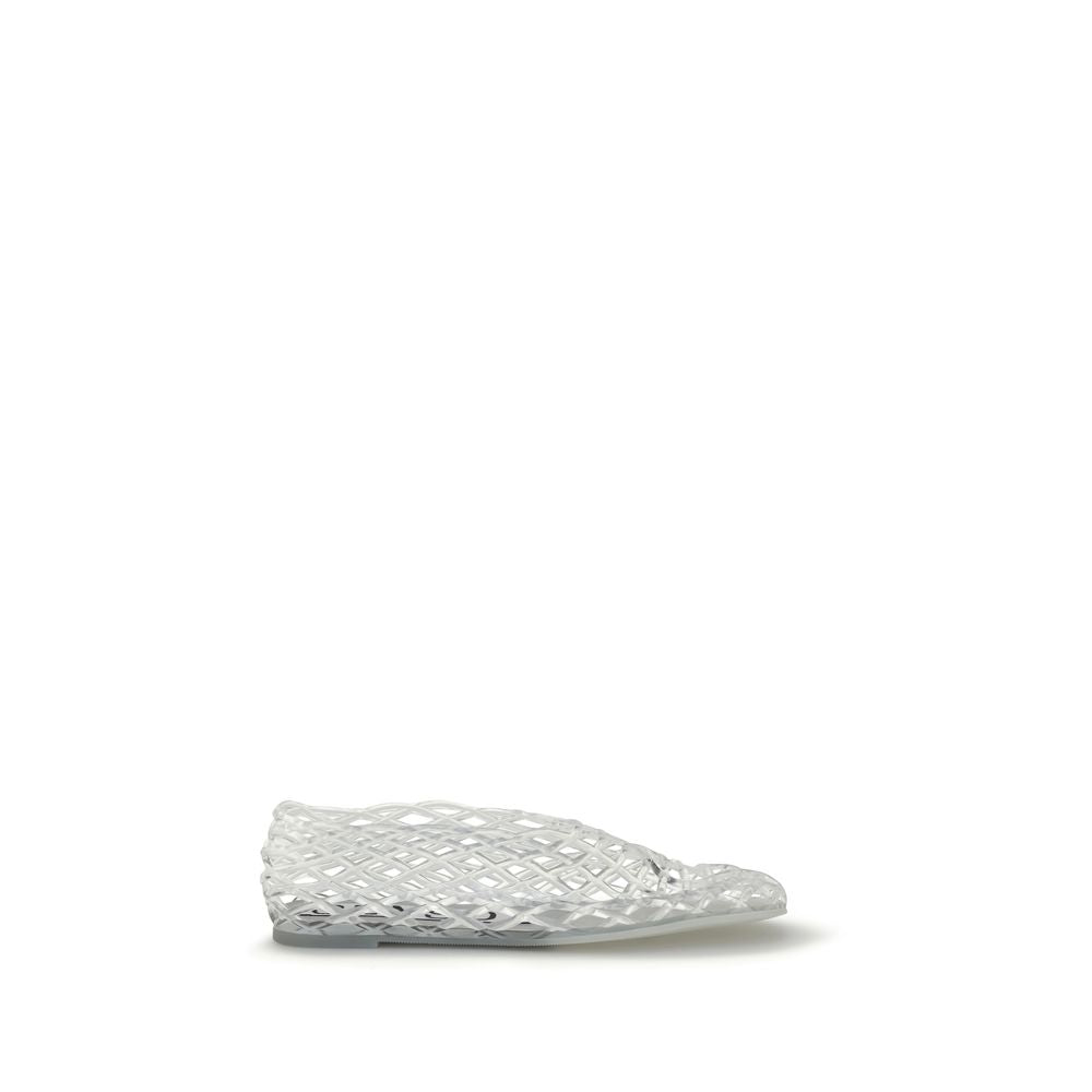 Senso White Rubber Ballet Flats