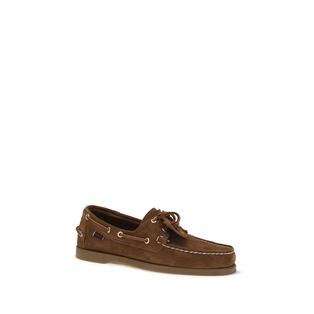 Sebago Brown Calf Leather Bos Taurus Slip-On Loafers