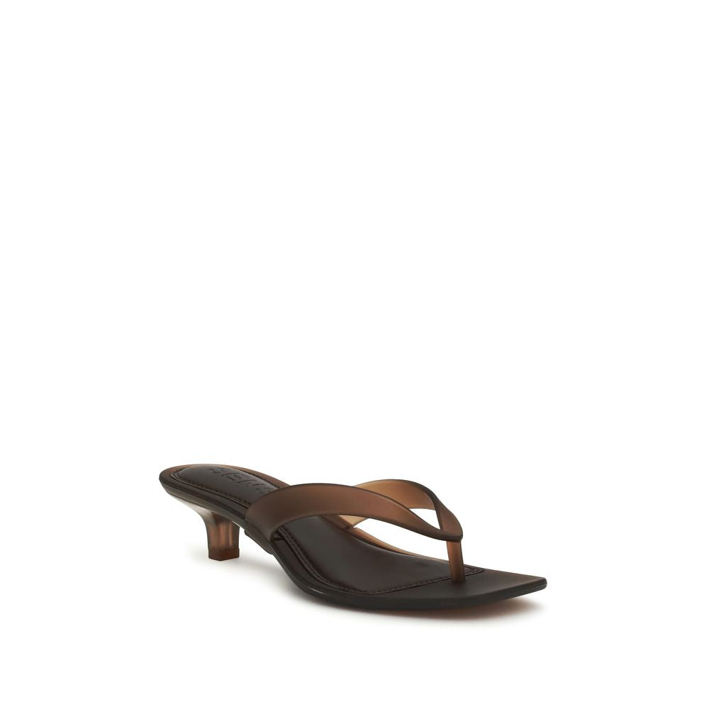 Senso Brown Pvc Flat Sandals