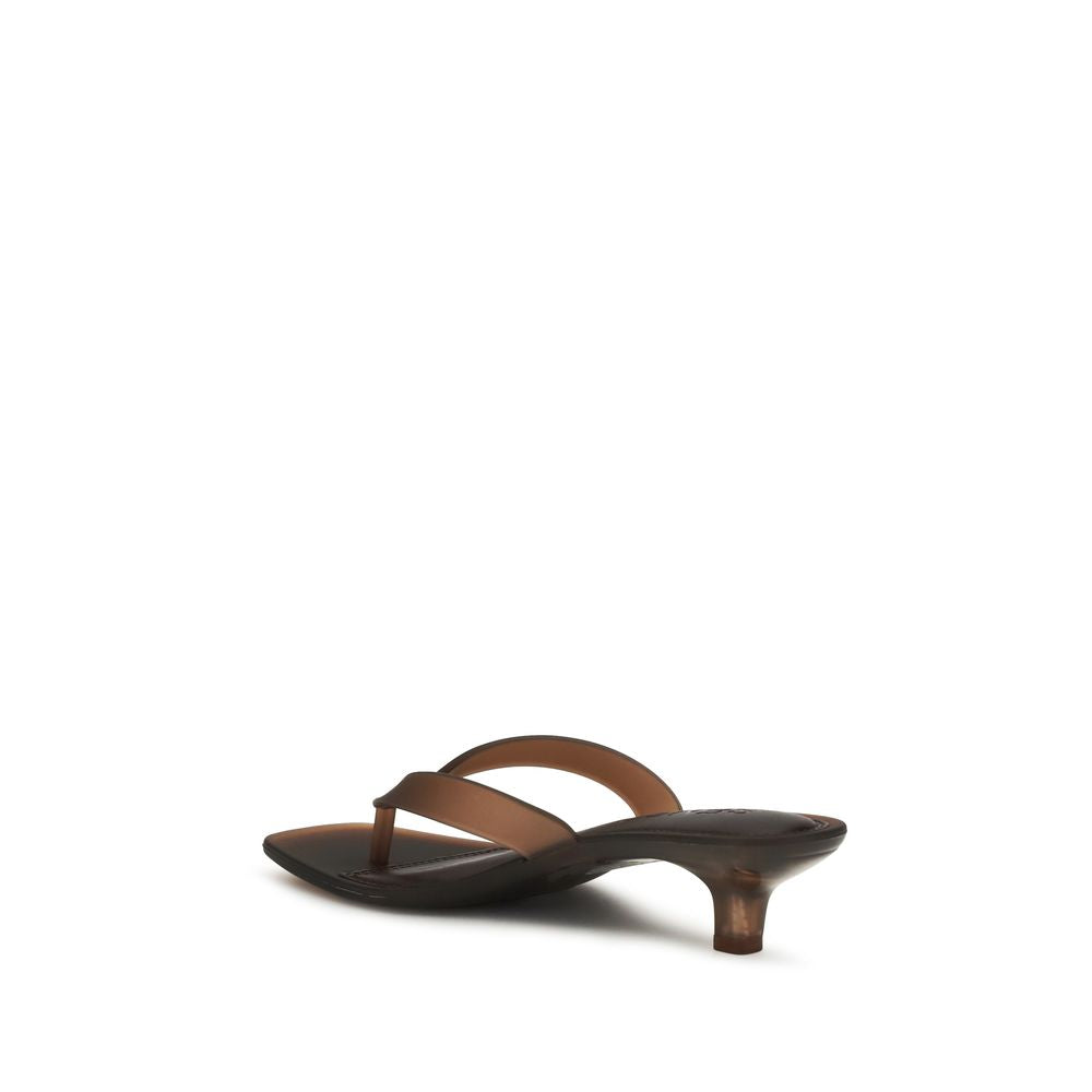 Senso Brown Pvc Flat Sandals