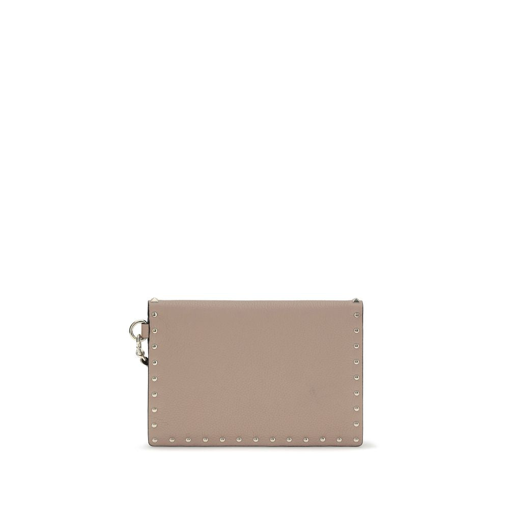 Valentino Garavani Beige Calf Leather Bos Taurus Wallet