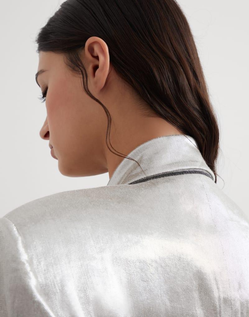 Brunello Cucinelli Silver Linen Blazer