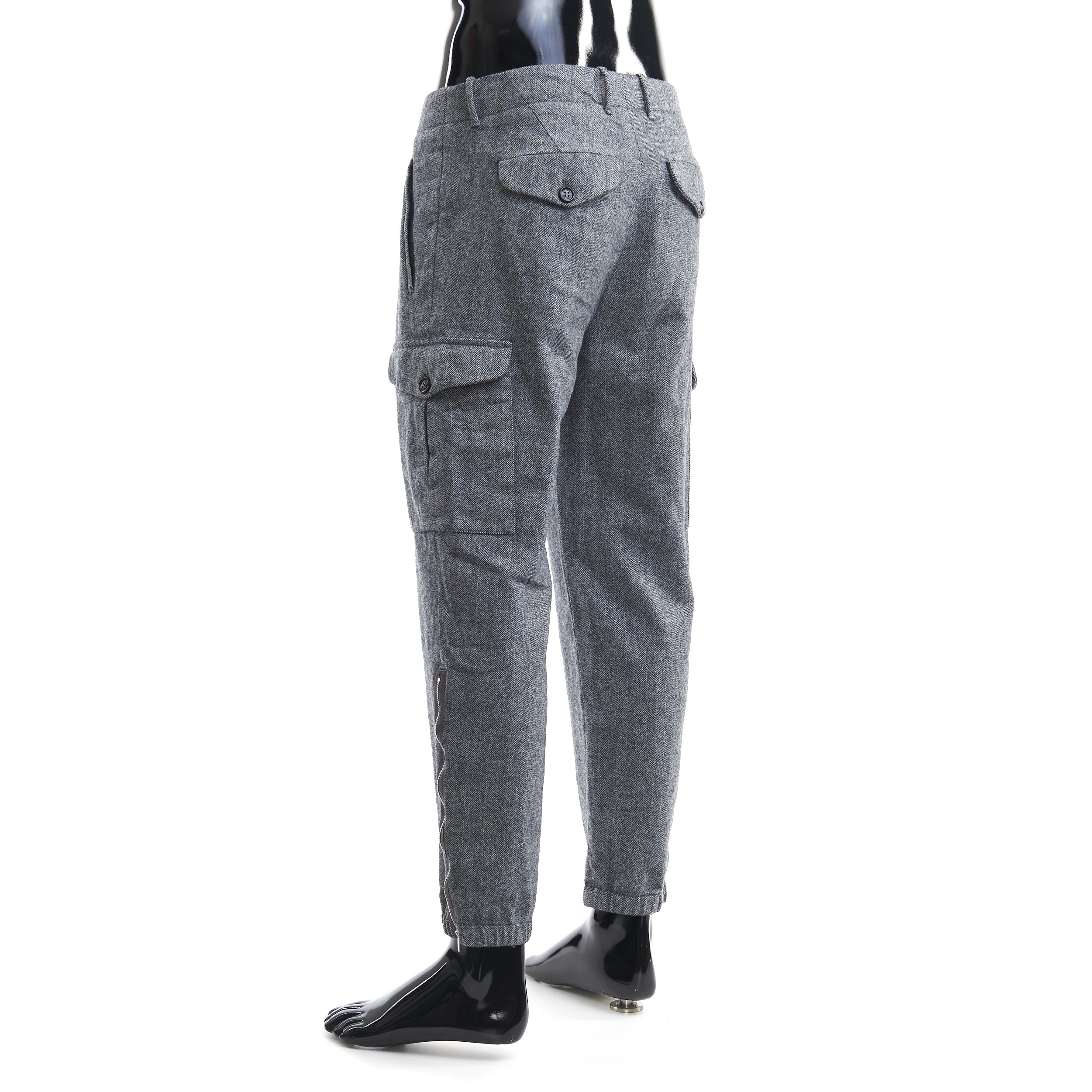 Brunello Cucinelli Gray Wool Cargo Pants