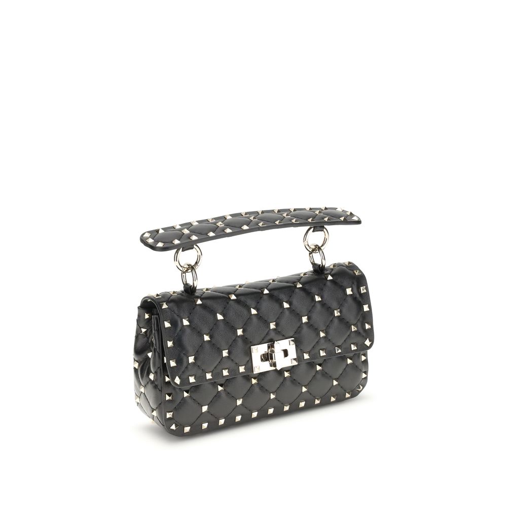 Valentino Garavani Black Calf Leather Bos Taurus Shoulder Bag