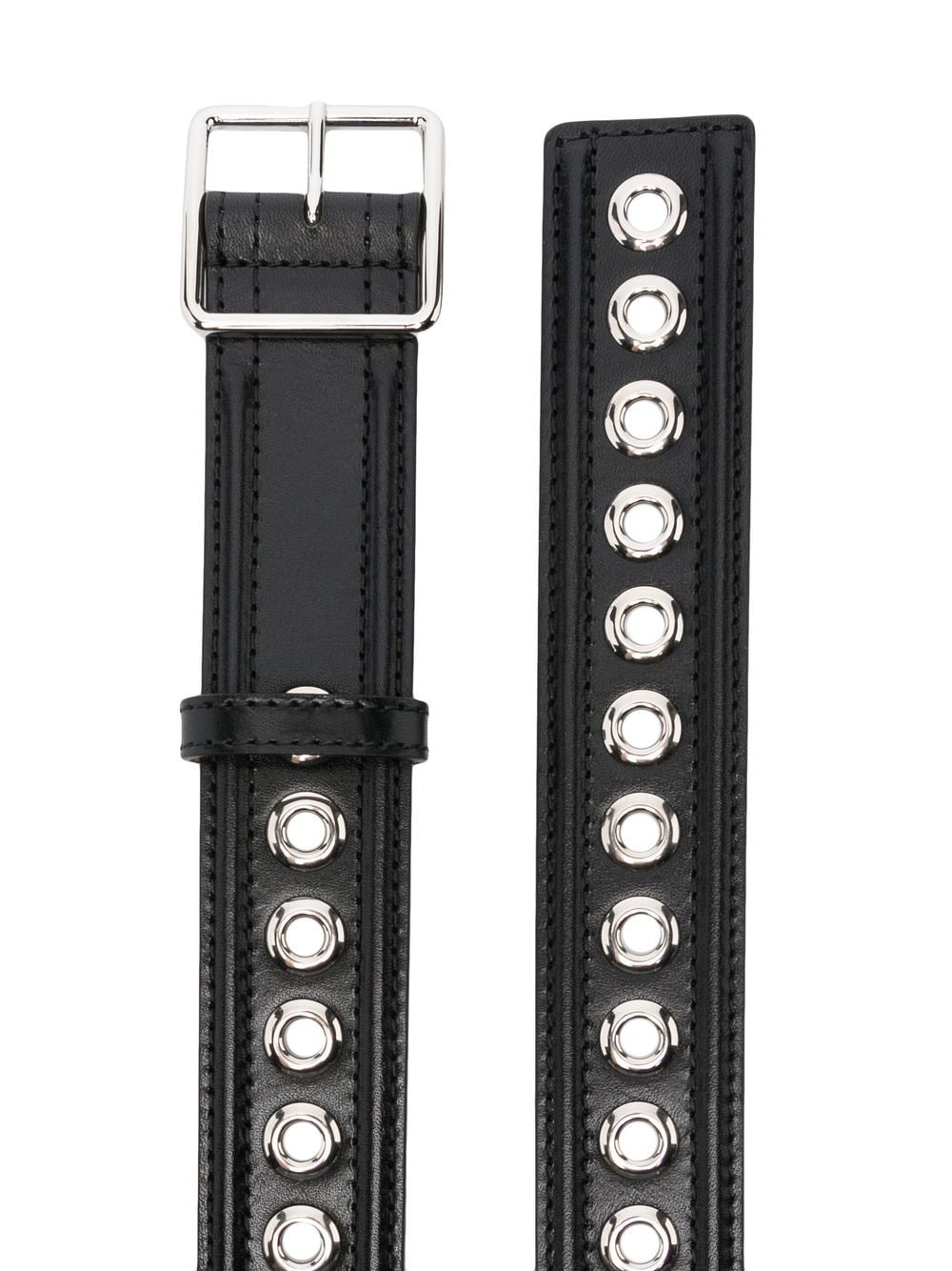 Alexander Mcqueen Alexander McQueen eyelet-detail leather belt