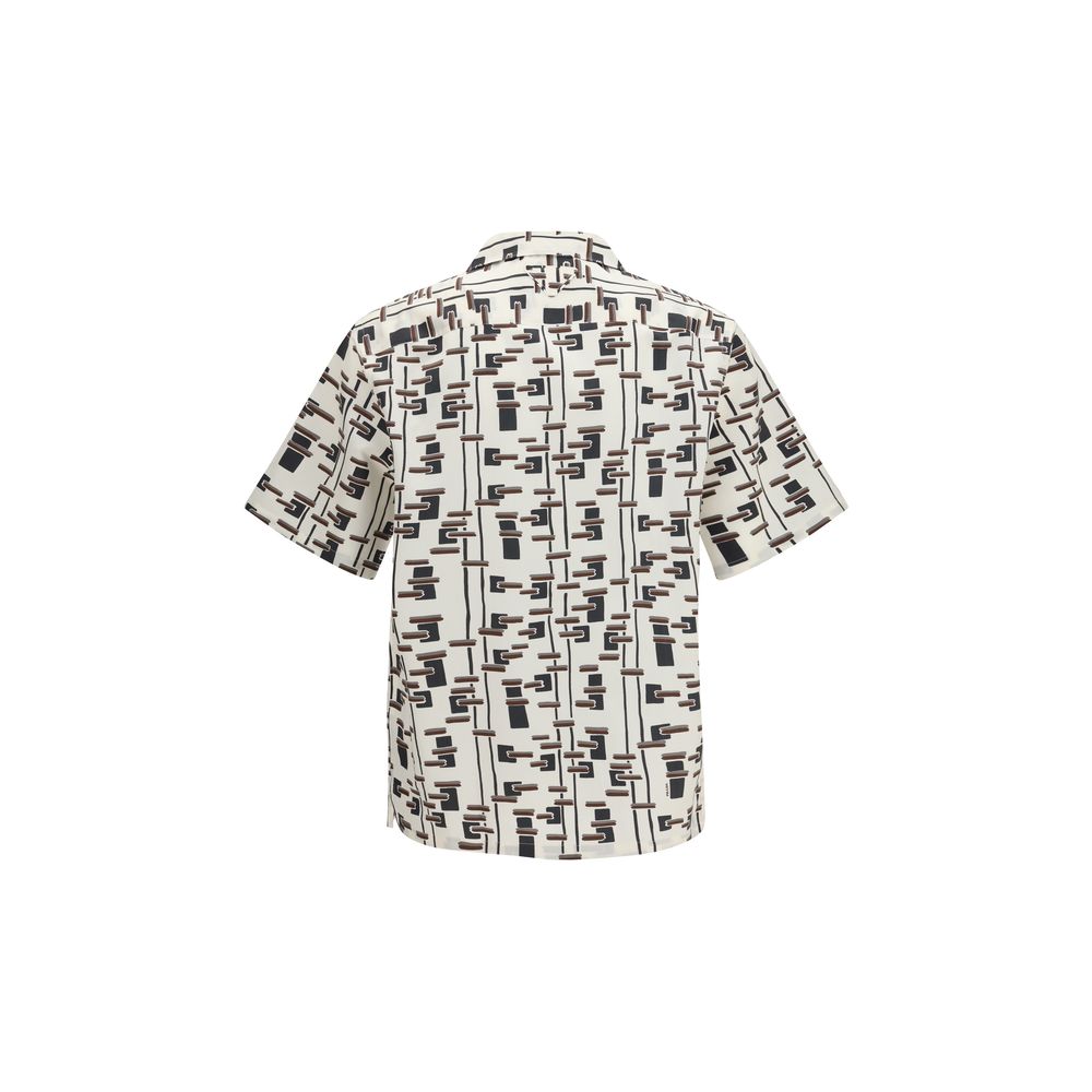 Prada Beige Cotton Pattern Shirt