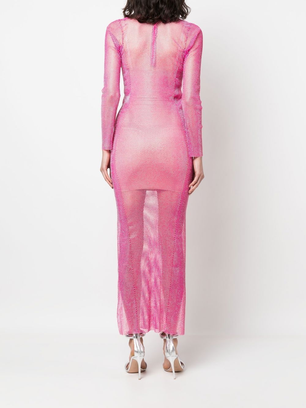 فستان ماكسي مرصع بأحجار الراين من ماركة سانتا براند