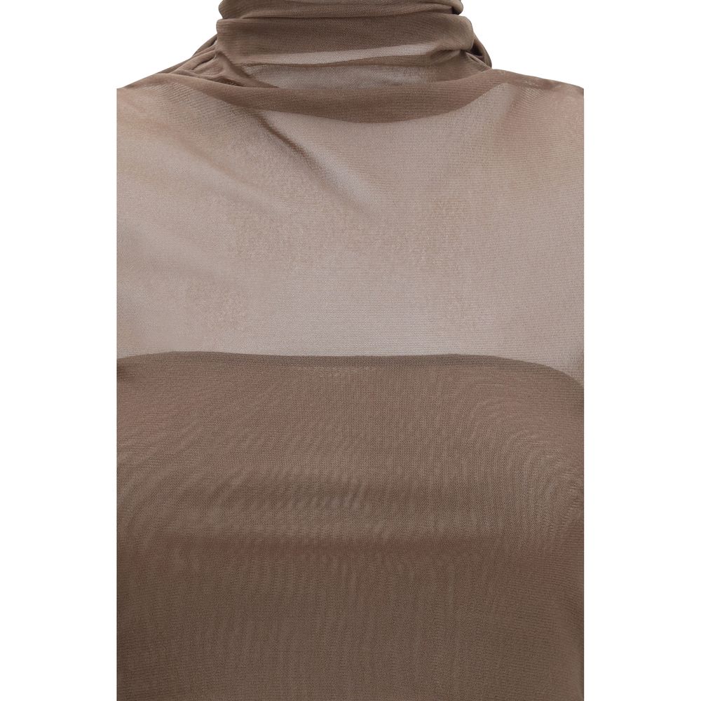 Lemaire Brown Polyamide Pattern Shirt