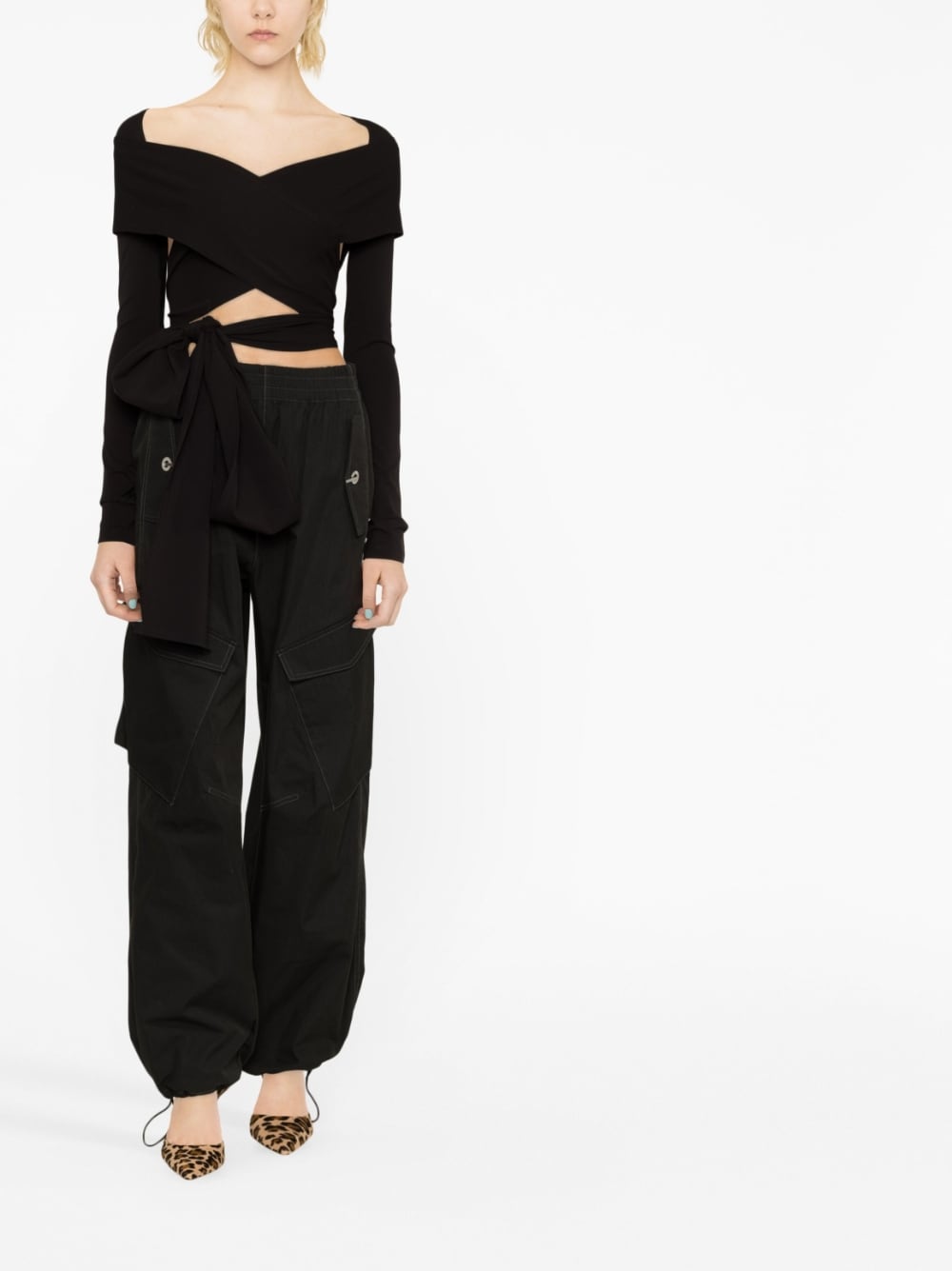 Dolce & Gabbana cut-out Wrap Top