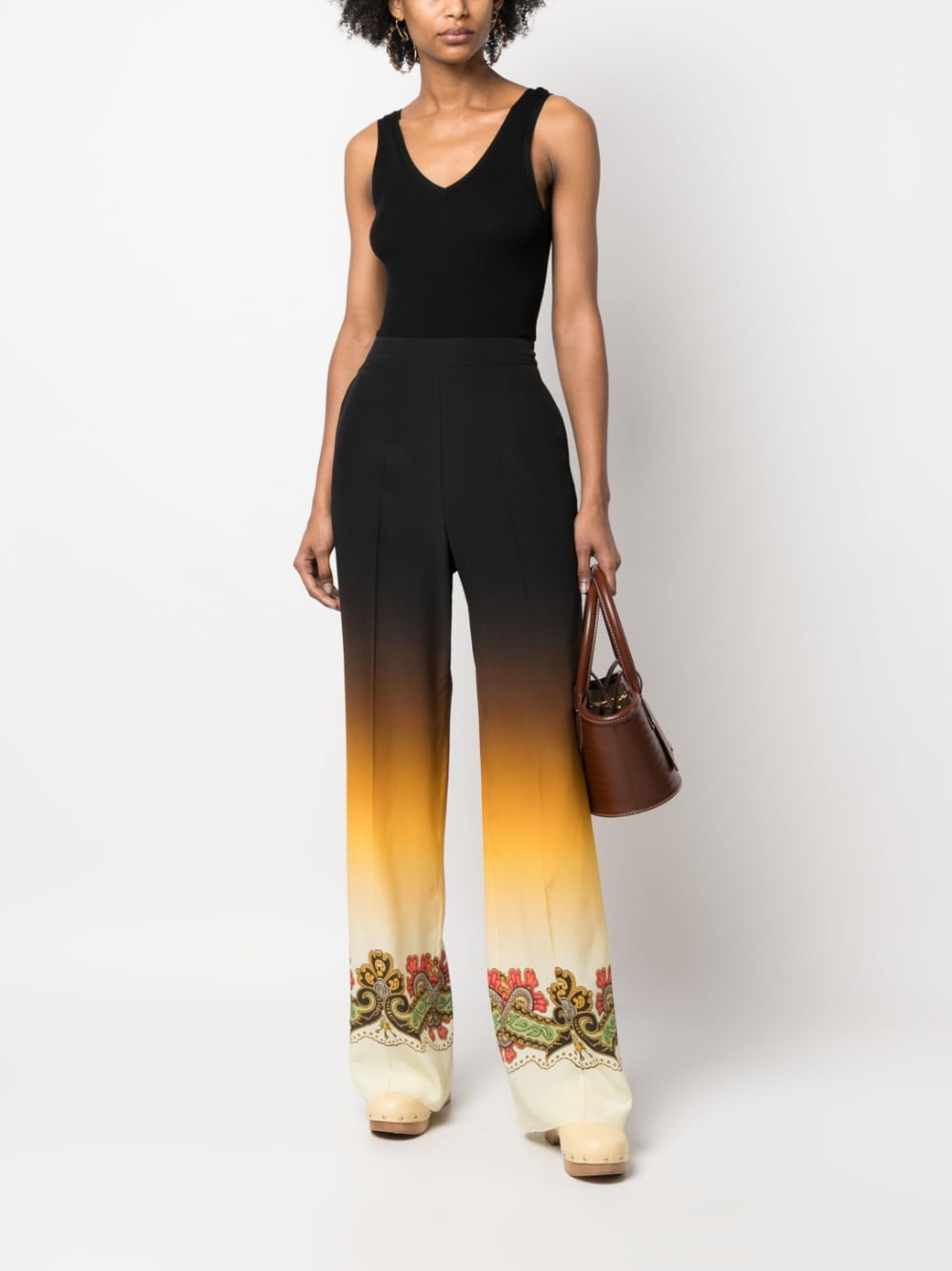 Etro Etro Graphic-print straight-leg trousers
