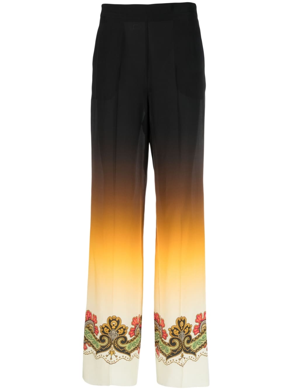 Etro Etro Graphic-print straight-leg trousers