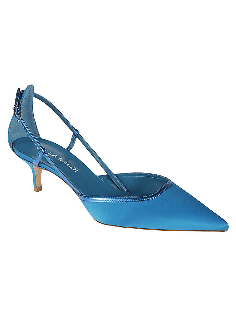 Lella Baldi Blue Leather Pumps